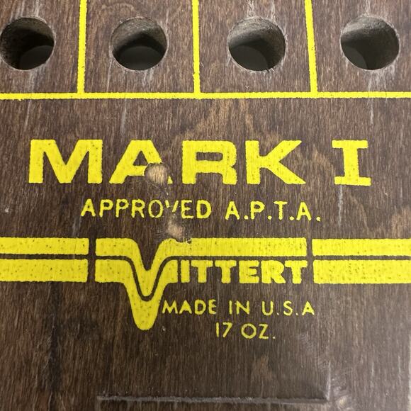 Vintage Vittert MARK I Wooden Racquet Paddle Drilled Holes APTA Approved - Picture 9 of 9